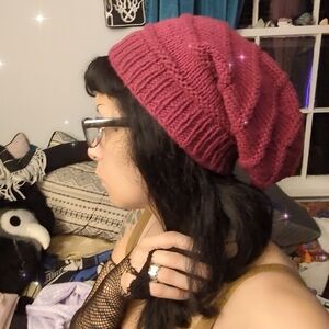 Stylish Pink Knit Beanie